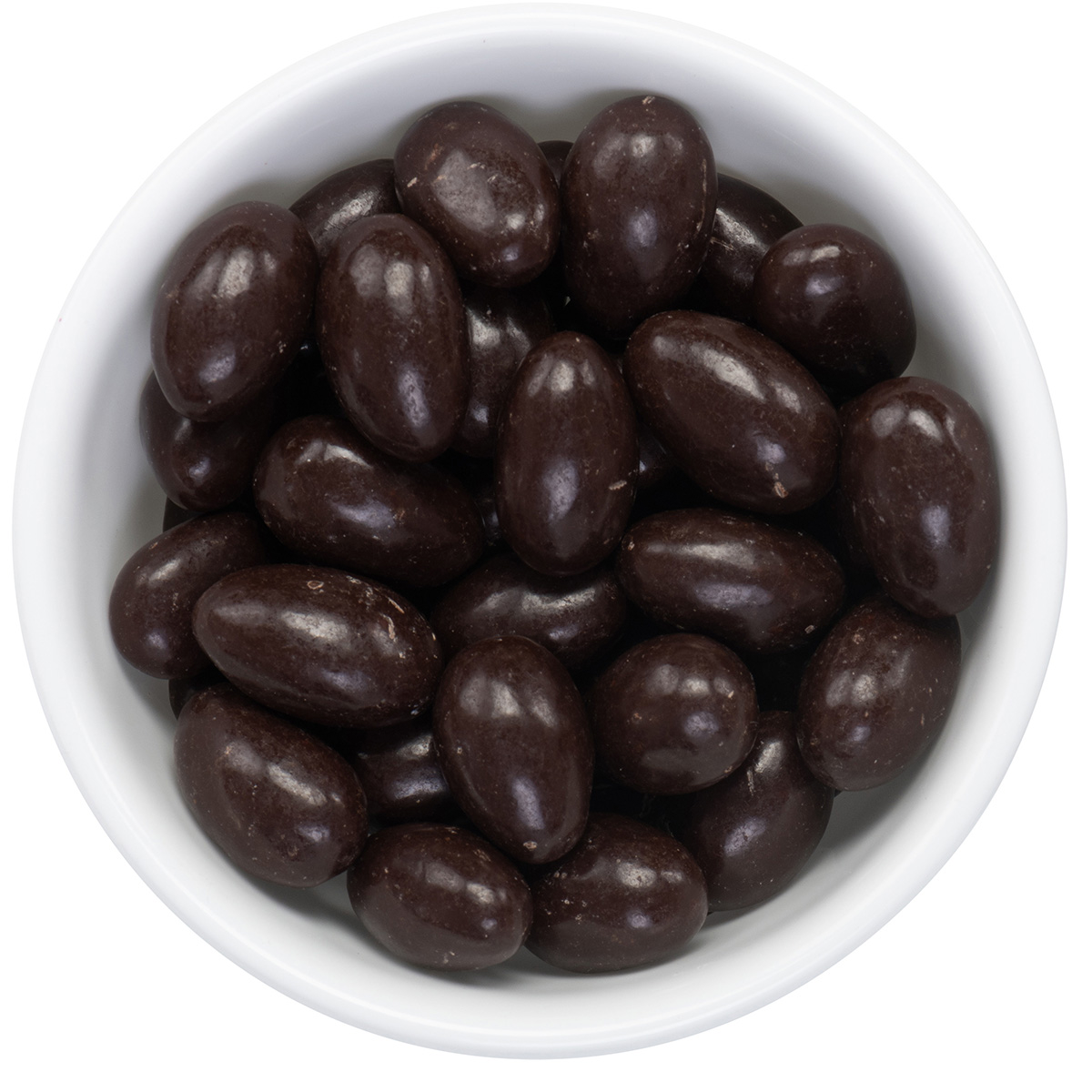 Dark chocolate almonds — premium roasted almonds coated in rich dark chocolate by Chokonut