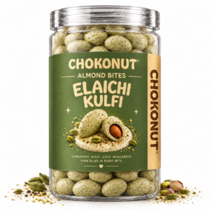 Chokonut Elaichi Kulfi Almond Bites | Premium Cardamom Kulfi Flavoured Almonds