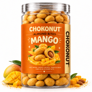 Chokonut Mango Almond Bites | Premium Mango Coated Almonds