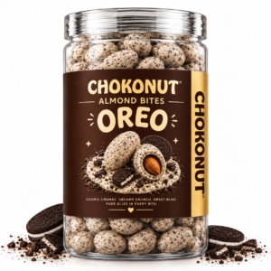 Chokonut Oreo Almond Bites | Premium Cookie & Chocolate Coated Almonds